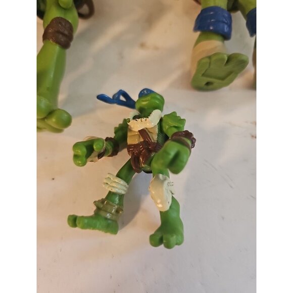 6" Leonardo 2006 Teenage Mutant Ninja Turtles Action Figure Lot Of 3 Turtles - Picture 2 of 8